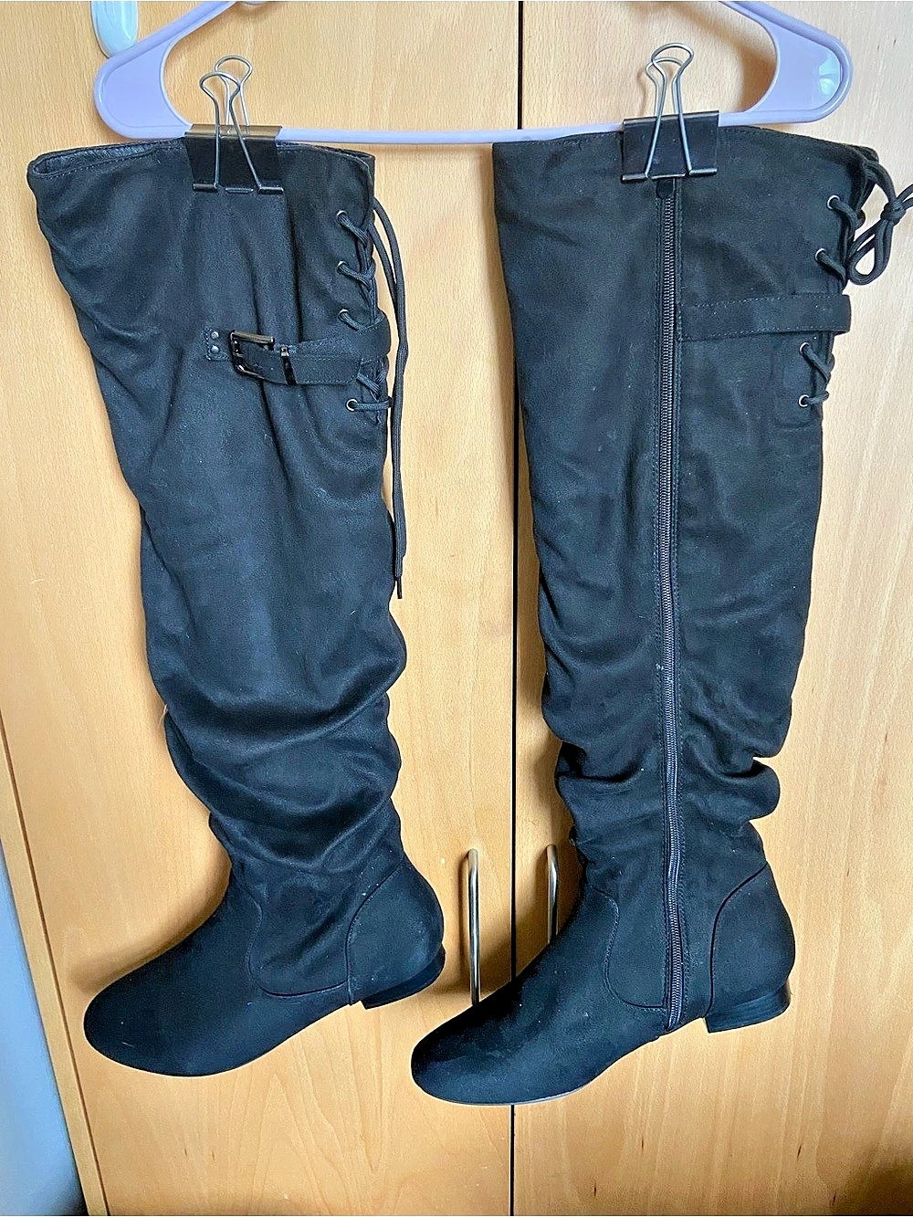 Dream Pairs Black Over-the-Knee Boots US 12